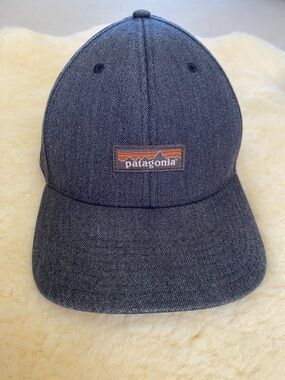 Patagonia Charcoal Gray Tin Roof Hat Hemp Curved-Brim Cap with Logo Patch